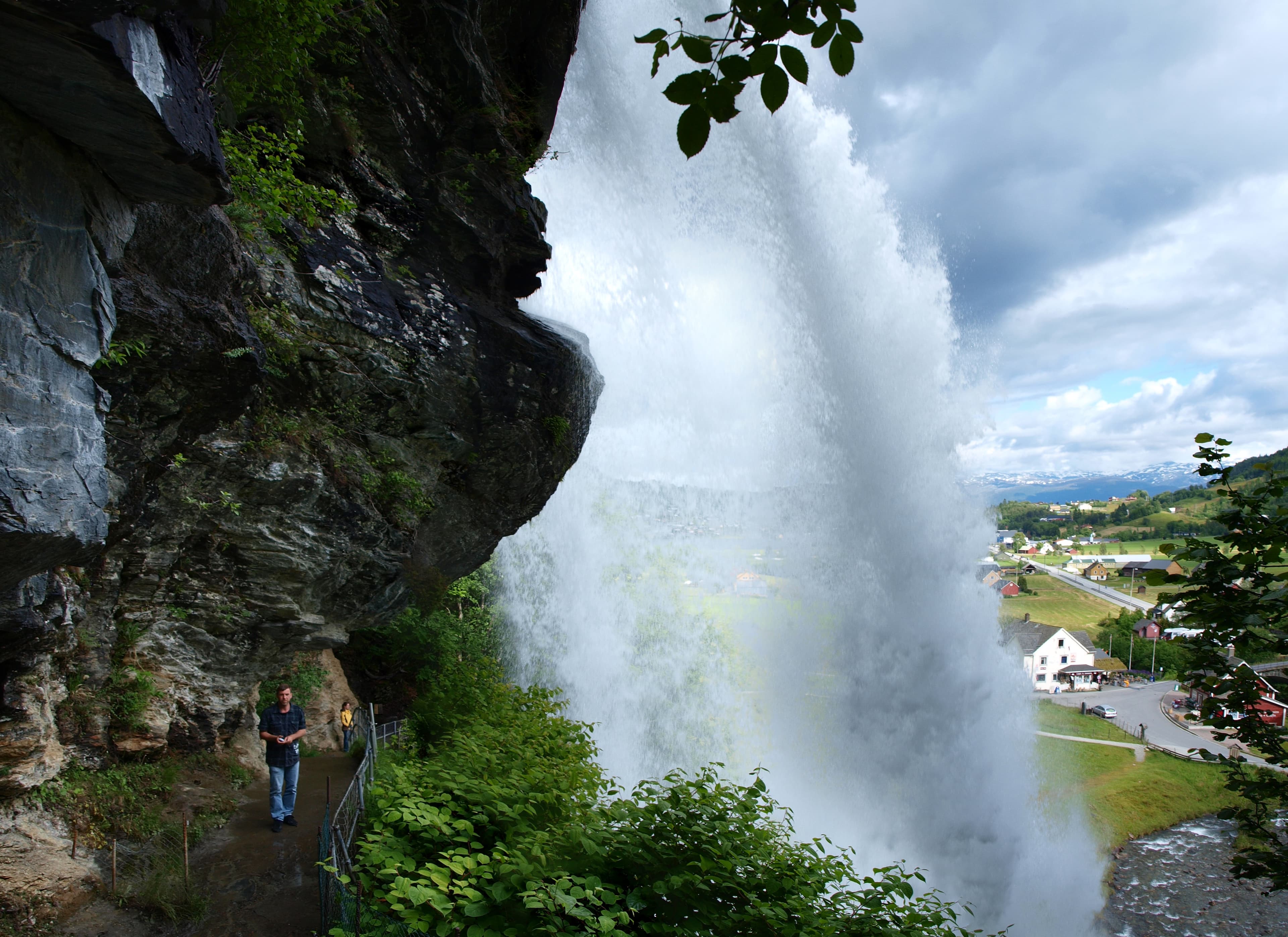 Steindalsfossen waterfall in Kvam seen from the east